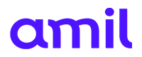 Logo da amil com fonte azul