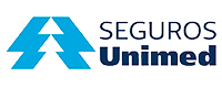 Logo da Seguros Unimed com fonte azul escuro